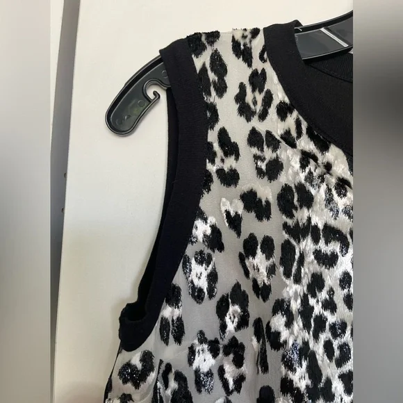 GIAMBATTISTA VALLI ITALY SILK ANIMAL PRINT TOP TANK BLOUSE SZ S/ 42 - Picture 5 of 8